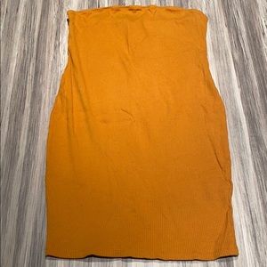 H&M Orange Strapless Mini Dress